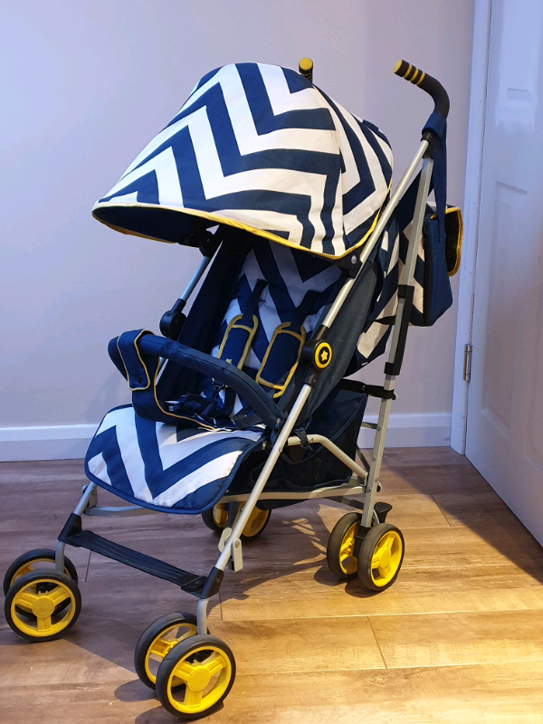 my babiie mb02 blue chevron stroller
